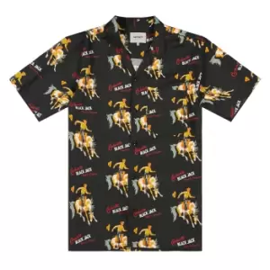 Image of Carhartt Wip S/S Black Jack Shirt, Black Jack, Black, Male, Shirts, I031659.1L0XX