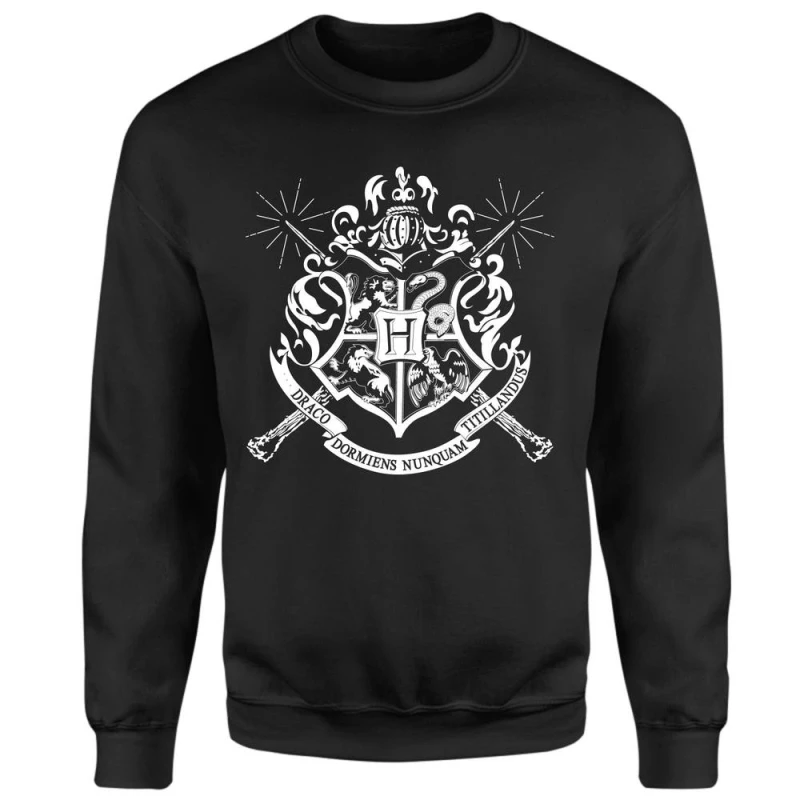 Image of Harry Potter Hogwarts House Crest Sweatshirt - Black - M