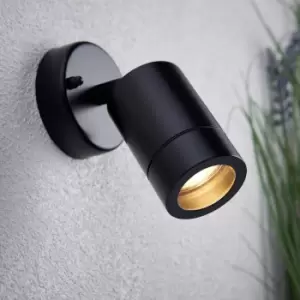 image of Vogue Lighting Alonzo Outdoor 1 Light Wall Spot Light Black