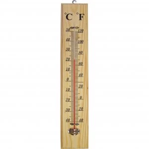 image of Faithfull Wooden Wall Thermometer Large