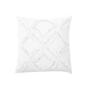 image of Peri Home Metallic Chenille Cushion 45cm x 45cm, White