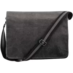 Image of Vintage Canvas Despatch Bag - 14 Litres (Pack of 2) (One Size) (Vintage Black) - Quadra