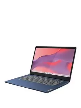 Image of Lenovo Ideapad Slim 3 Chromebook, Mediatek, 4GB RAM 128GB SSD, 14" Full HD Laptop - Abyss Blue