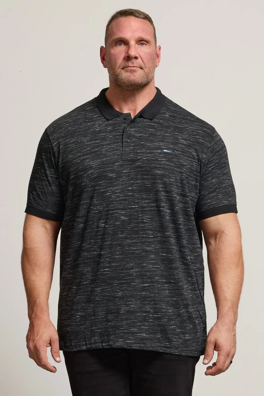 Image of BadRhino Marl Polo Shirt Black