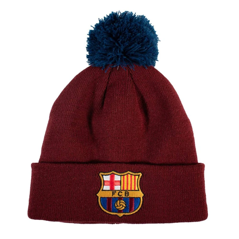 Image of FC Barcelona Mens Ski Hat in Red Red Male One Size