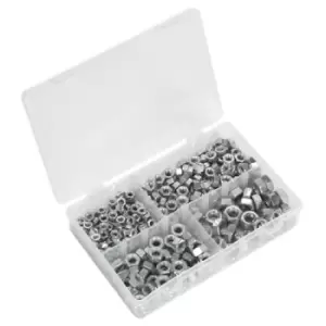 image of Sealey Steel Nut Assortment 320pc 1/4"-1/2"UNC