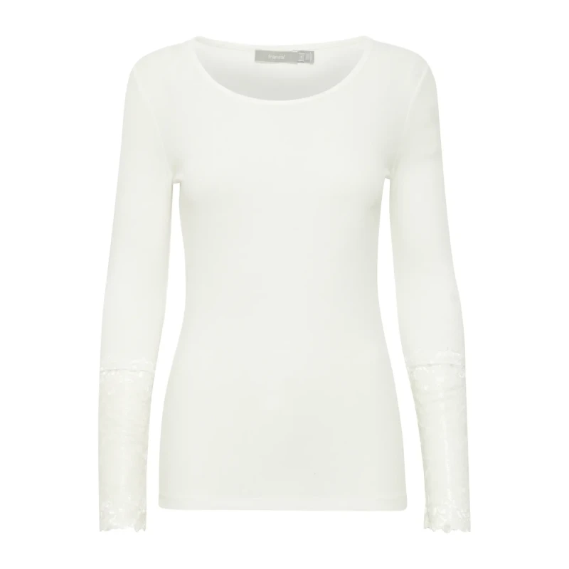 Image of fransa Womens long sleeve T-Shirt fransa Hizamond Blanc Female 2XL