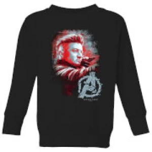 Image of Avengers Endgame Hawkeye Brushed Kids Sweatshirt - Black - 11-12 Years