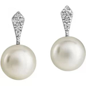 image of Ladies Jersey Pearl Sterling Silver Amberley Freshwater Pearl Earrings