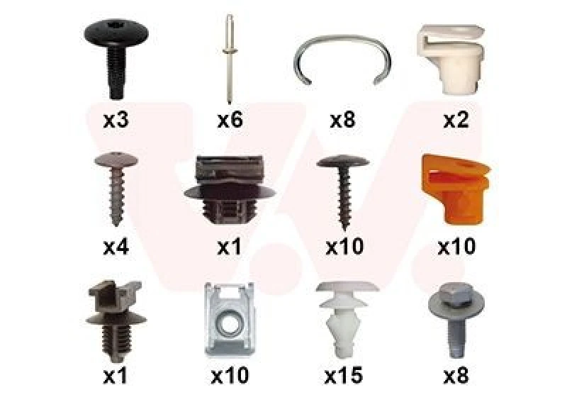 Image of VAN WEZEL Mounting Kit, bumper VAN WEZEL 0991794