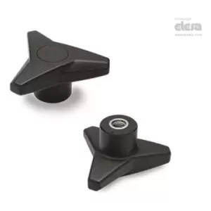 Image of ELESA Three-arm knob-VB.839/100 SST-M12-C2 Orange