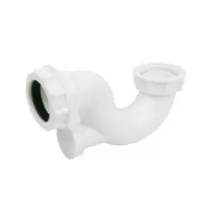 Image of Polypipe Waste 40mm Bath Trap 20 Seal and Clean Eye White WT58