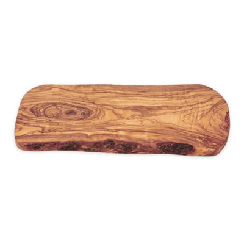Image of Verano Spanish Ceramics Olive Wood Natural Grained Rustic Kitchen Dining Chopping Board (L) 50cm x (W) 22-25cm Natural unisex
