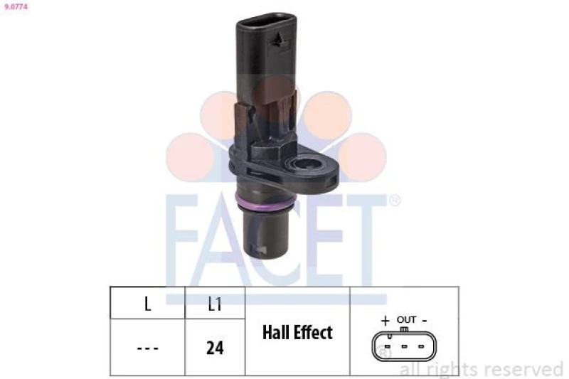 Image of FACET Camshaft position sensor FACET 9.0774