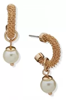 Image of Ladies Anne Klein Jewellery PE 15.5MM C-HOOP-GLD/BLANC PRL Earrings 01G00514