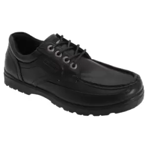 Image of US Brass Mens Smaug/Stubby Lace Up Boat Shoes (11 UK) (Black)