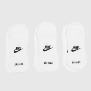 image of Nike White Everyday Plus Cushioned 3 Pack