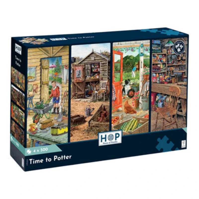 Image of The House of Puzzles 4 X 500 - Time To Potter 500 Piece Jigsaw Puzzle