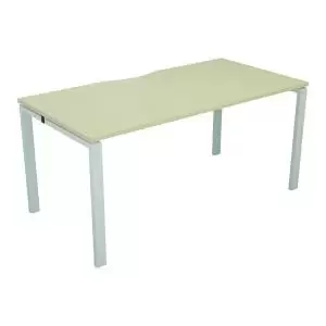 image of Jemini 1 Person Extension Bench Desk 1400x800x730mm MapleWhite