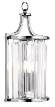 Image of Victoria 1 Light Wall Light Chrome, with Glass, E14