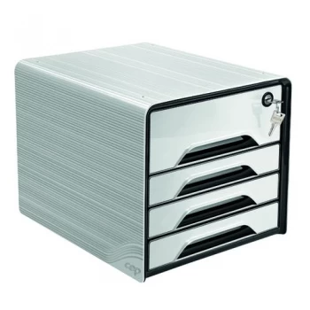 Image of CEP Smoove Secure 4 Drawer Module with Lock White 7-311S White