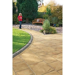 image of Marshalls Coach House Riven Cotswold Mixed Size Paving Patio Pack B 9.7 m2