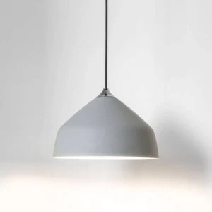 Image of 1 Light Small Dome Ceiling Pendant Light Grey, E27