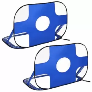 Image of Homcom 2-in-1 Pop Up Kids Soccer Nets For Backyard Outdoor Sports And Practice