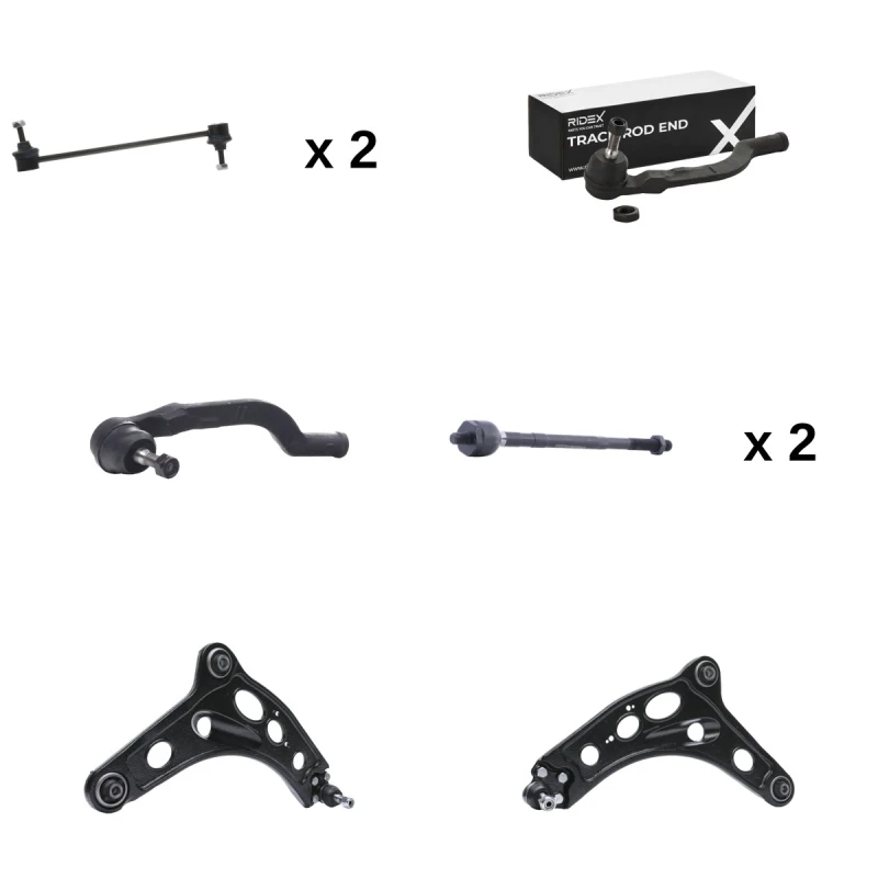 Image of RIDEX 772S1137 Control arm repair kit with axle joint, Front Axle Right, Control Arm Cast Steel Suspension Kit (772)