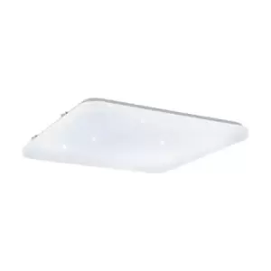 Image of Wall Flush Ceiling Light White Shade White Plastic With Crystal Effect LED 33.5W