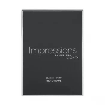 Image of 8" x 12" - Impressions Thin Silver Plated Photo Frame