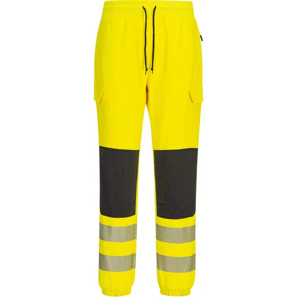 image of Portwest KX3 Flexi Class 2 Hi Vis Joggers KX346YBRL Colour: Yellow / Black