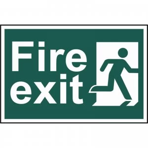 image of Scan Fire Exit Running Man Sign 300mm 200mm Standard