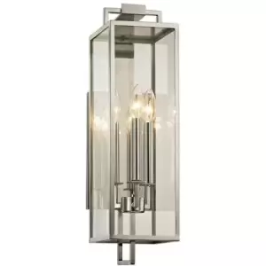 image of Beckham 3 Light Wall Polished Stainless, Glass, IP44