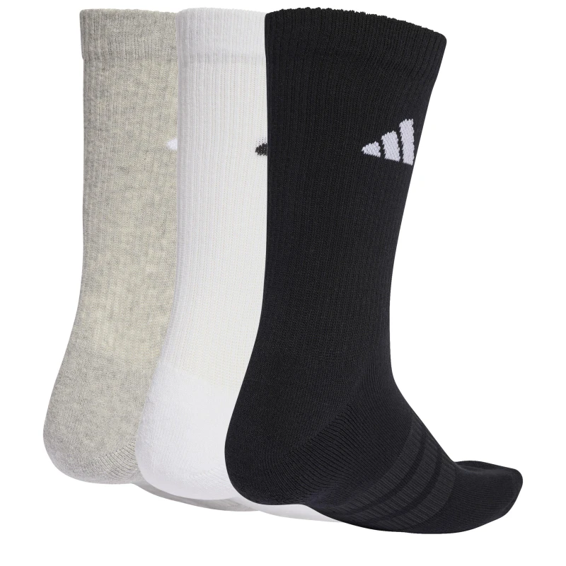 Image of adidas Cushioned Crew Socks 3 Pack MegGreyHtr male 11-12.5
