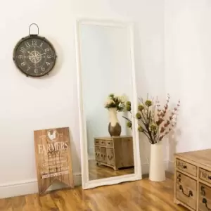 image of MirrorOutlet Hamilton White Shabby Chic Design Full Length Mirror 198 x 75cm