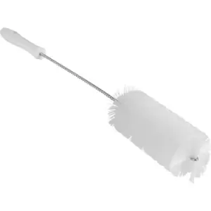 Image of Vikan Pipe brush with handle, medium, Ø 60 mm, pack of 15, white