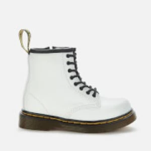 Image of Dr. Martens Toddlers 1460 T Lace Up Boots - White Rosario - UK 9 Toddler