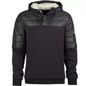 Image of Barbour International Jaxon Quilted Stud Fasten Sweatshirt - Black