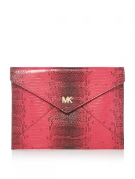 Image of Michael Kors Barbara medium soft envelope clutch bag Pink