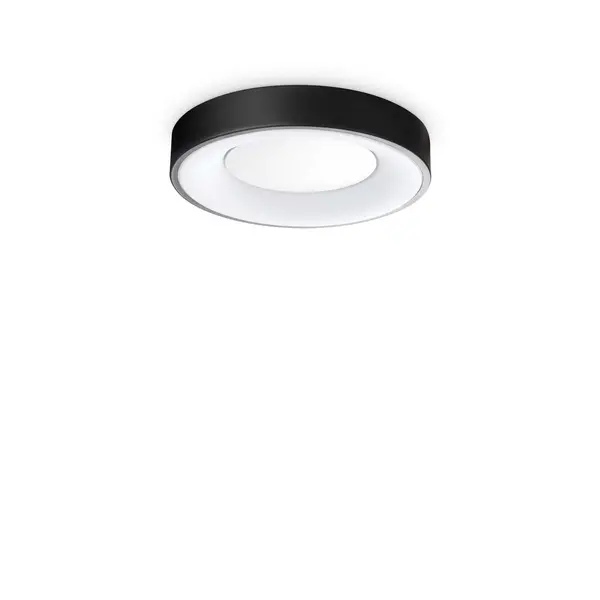 Image of Planet Integrated LED Semi Flush Light Black 1550Lm 3000K