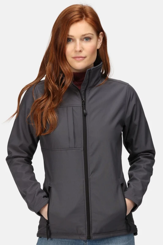 Image of Regatta Womens 'Octagon' Waterproof Softshell Jacket in Dark Grey Size: 10 Dark Grey Female 10