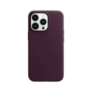 image of Apple - Back cover for mobile phone - with MagSafe - leather - dark cherry - for iPhone 13 Pro