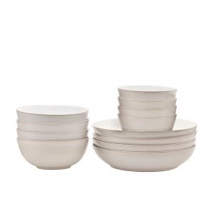 Denby Natural Canvas 12 Piece Bowl Boxed Set