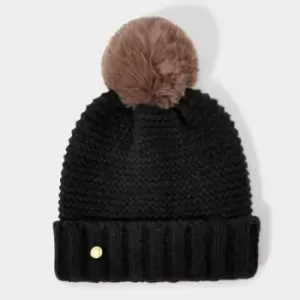 image of Black Chunky Knitted Hat KLS448