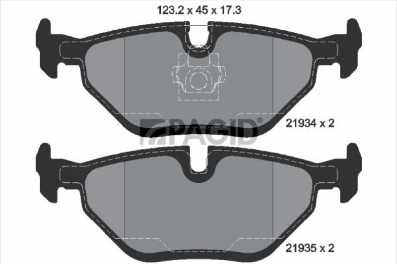 Image of Brake pad set PAGID T1178N