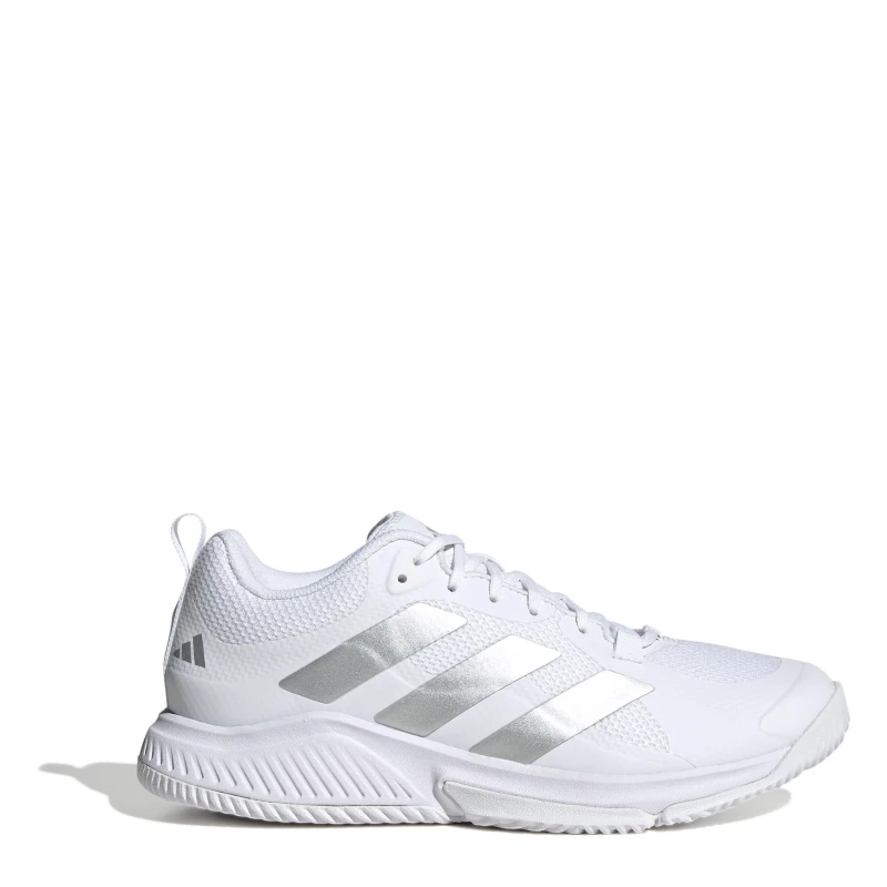 Image of adidas Court Team Bounce 2.0 Shoes Womens White/Silver female 7 (40.7)