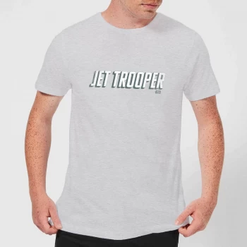 Image of Star Wars: The Rise Of Skywalker Jet Trooper Mens T-Shirt - Grey - XS - Grey