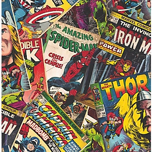 Image of Marvel Cover Story Wallpaper Multi Paper