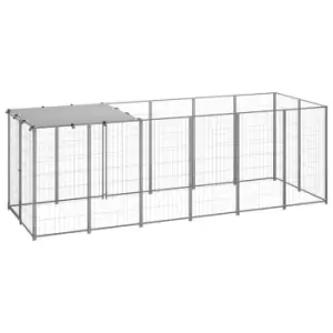 Image of Vidaxl Dog Kennel Silver 330X110X110 Cm Steel
